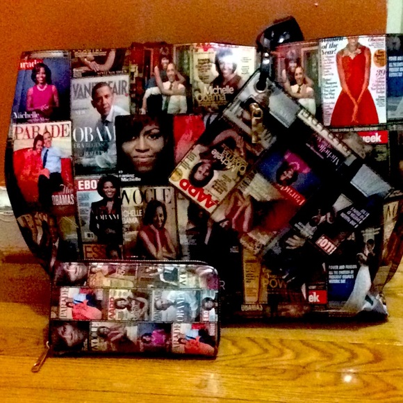 Handbags - The Obamas Patent 3 piece Tote